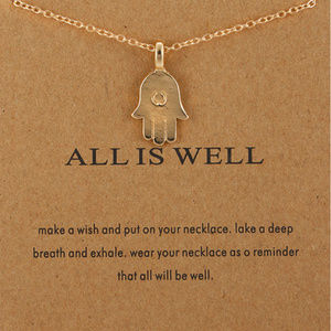 Gold Colored Hamsa Necklace